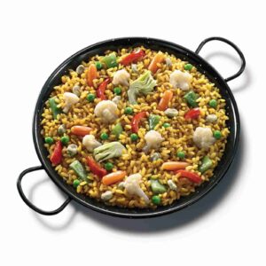Paella aux légumes verts