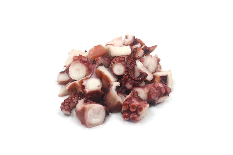 Poulpes cuits découpés